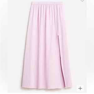 J. Crew Side Slit Soft Gauze Maxi Skirt in lilac purple